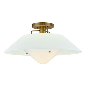 Otto - 1 Light Semi-Flush Mount-11 Inch Tall and 20.5 Inch Wide - 1431529