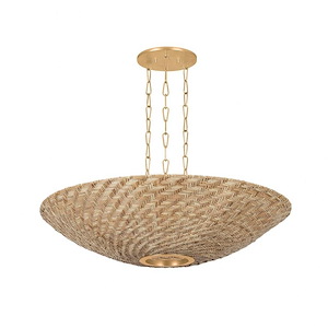 Ollie - 6 Light Chandelier-9.25 Inch Tall and 40.25 Inch Wide - 1373748
