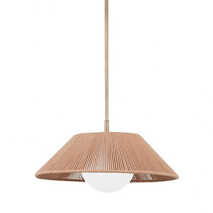 Lisbon - 1 Light Pendant In Coastal Style-14.75 Inches Tall and 21 Inches Wide - 1099553