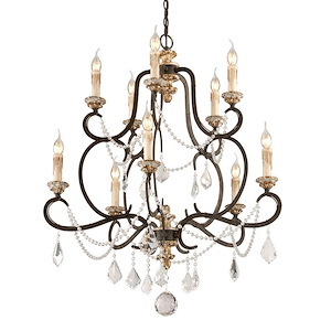Bordeaux-10 Light Medium Chandelier-32.25 Inches Wide by 38.75 Inches High - 1348044
