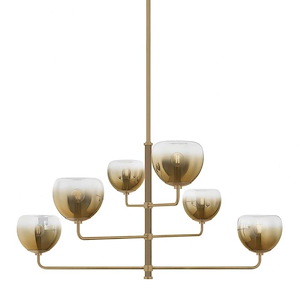 August - 6 Light Chandelier-22.75 Inch Tall and 45 Inch Wide - 1373848