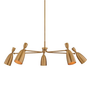 Spade - 5 Light Chandelier-15 Inch Tall and 49.25 Inch Wide - 1364244