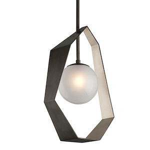 Origami-12W 1 LED Medium Pendant-9.25 Inches Wide by 34.75 Inches High - 551405
