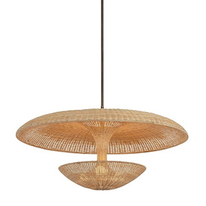Draco - 3 Light Pendant-20 Inch Tall and 40 Inch Wide - 1395115