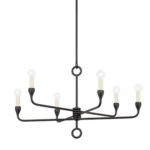 Orson - 6 Light Chandelier-18.75 Inches Tall and 30.75 Inches Wide - 1279872
