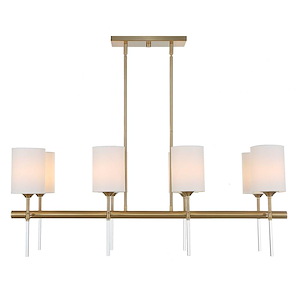 Awyr - 8 Light Linear Chandelier-16.5 Inches Tall and 43.5 Inches Wide - 1344939