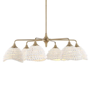Biddeford - 6 Light Pendant-11 Inch Tall and 36 Inch Wide - 1378924