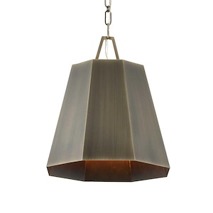Granada - 1 Light Hexagon Pendant-16 Inch Tall and 15 Inch Wide - 1378936