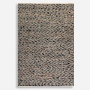 Tobais  - 5' X 8' Rescued Leather & Hemp Rug - 347435