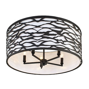 Kato 5-Light Semi-Flush in Second Nature Style 11 Inches Tall and 24 Wide - 1112635