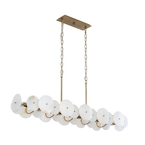 Cosmos - 10 Light Linear Pendant In Industrial Style-18.25 Inches Tall and 50 Inches Wide - 1270754