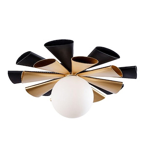 Daphne - 1 Light Convertible Flush mount In Industrial Style-10 Inches Tall and 24 Inches Wide - 1270756