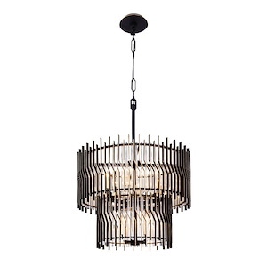 Park Row - 10 Light Chandelier-31 Inch Tall and 24 Inch Wide - 1375204