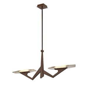 Down the Wrong Path - 28W 2 LED Linear Pendant-19 Inch Tall and 47 Inch Wide - 1428610