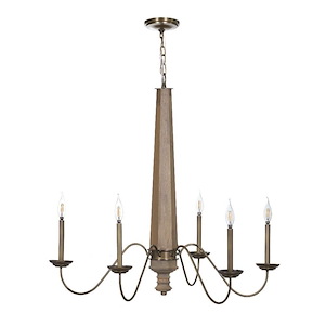 Dinner at - 5 Light Chandelier-26.5 Inch Tall and 28 Inch Wide - 1375255