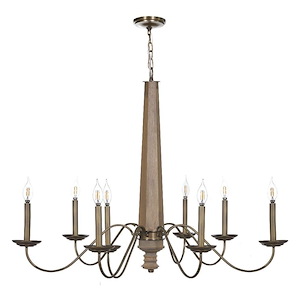 Dinner at - 8 Light Chandelier-42 Inch Tall and 48 Inch Wide - 1375257