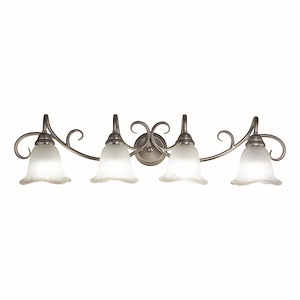 Bella 4-Light Bathroom Light in Transitional Style 9 Inches Tall and 37.5 Inches Wide - 1334068