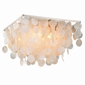 Elsa 4-Light Flush Mount in Transitional and Waterfall Style 11.5 Inches Tall and 16 Inches Wide - 707874