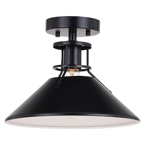 Canton - 1 Light Semi-Flush Mount In Farmhouse Style-8.75 Inches Tall and 11.5 Inches Wide - 1299043