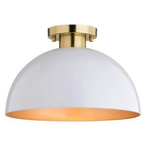 Devon - 1 Light Semi-Flush Mount-8.25 Inch Tall and 12.75 Inch Wide - 1371572