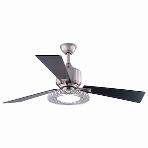 Clara 1-Light Ceiling Fan in Contemporary Style 17 Inches Tall and 52 Inches Wide - 820786