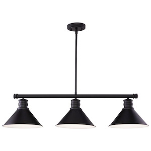 Akron - 3 Light Linear Chandelier In Farmhouse Style-14.25 Inches Tall and 35.75 Inches Wide - 1299072