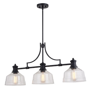 Beloit - 3 Light Linear Chandelier-22 Inch Tall and 36.5 Inch Wide - 1371613