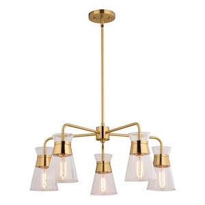 Harper - 5 Light Chandelier-20 Inch Tall and 27 Inch Wide - 1371614