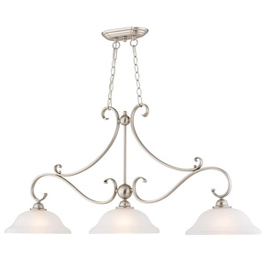 Monrovia - 3 Light Linear Chandelier-20.25 Inch Tall and 43.75 Inch Wide - 1371619