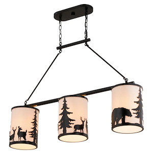 Acadia - 3 Light Linear Chandelier-29.25 Inch Tall and 38 Inch Wide - 1371622