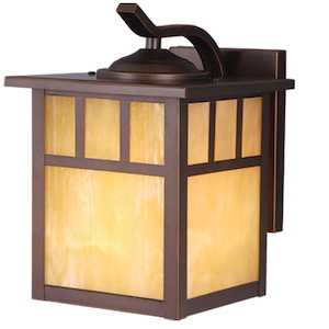 Mission 1-Light Outdoor Wall Sconce in Mission and Lantern Style 9.5 Inches Tall and 7.25 Inches Wide - 1073929