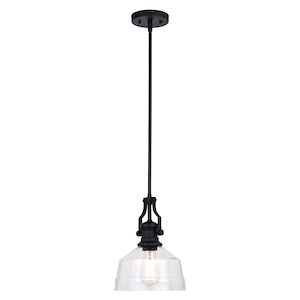 Beloit 1-Light Mini Pendant in Farmhouse and Dome Style 17 Inches Tall and 9 Inches Wide - 820774