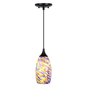 Milano - 1 Light Mini Pendant-9.75 Inches Tall and 4.75 Inches Wide - 1299094