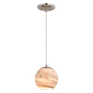 Milano - 1 Light Mini-Pendant-6.25 Inch Tall and 6.25 Inch Wide - 1371644