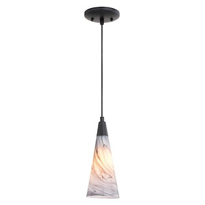 Milano - 1 Light Mini-Pendant-10.5 Inch Tall and 4.25 Inch Wide - 1371645