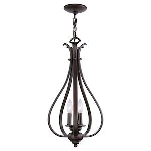 Monrovia 3-Light Pendant in Transitional and Cage Style 24 Inches Tall and 11.25 Inches Wide - 187958