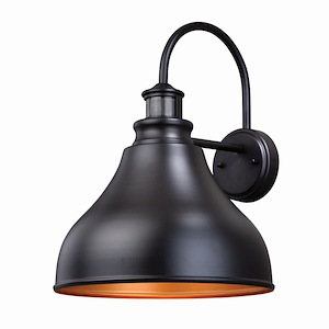 Delano 1-Light Outdoor Motion Sensor in Farmhouse and Barn Style 17 Inches Tall and 13 Inches Wide - 588809