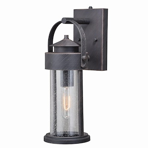 Cumberland 1-Light Outdoor Wall Sconce in Rustic and Lantern Style 16.25 Inches Tall and 6 Inches Wide - 588789