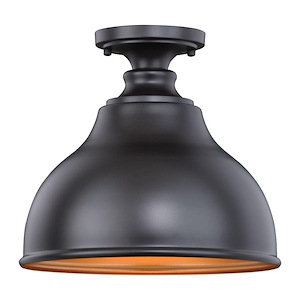 Delano 1-Light Outdoor Ceiling in Farmhouse and Barn Style 10 Inches Tall and 11 Inch Wide - 588762
