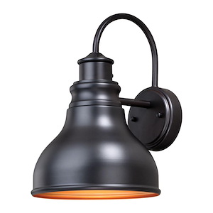 Delano 1-Light Outdoor Wall Sconce in Farmhouse and Barn Style 13 Inches Tall and 9 Inches Wide - 588761