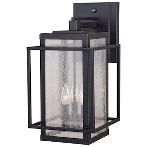 Hyde Park 3-Light Outdoor Wall Sconce in Mission and Lantern Style 18.5 Inches Tall and 9.5 Inches Wide - 820842