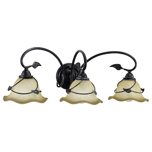 Vine 3-Light Bathroom Light in Rustic Style 9.25 Inches Tall and 27.5 Inches Wide - 1333967