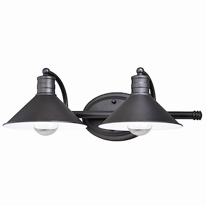 Akron 2-Light Bathroom Light in Farmhouse Style 6.25 Inches Tall and 18 Inches Wide - 728133