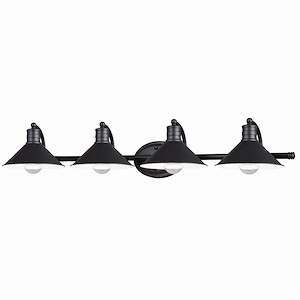 Akron 4-Light Bathroom Light in Farmhouse Style 6.25 Inches Tall and 38 Inches Wide - 728131