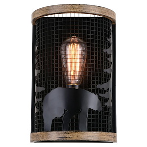 Kodiak - 1 Light Wall Sconce In Rustic Style-12 Inches Tall and 8 Inches Wide - 1299152