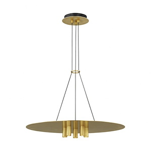 Tech Lighting-Ponte 22-277V 16.1W 1 LED Line-Voltage Pendant In Modern Style 2.5 Inch Tall and 22 Inch Wide - 1264202