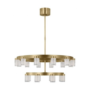 Esfera - 60W 20 LED 2-Tier Medium Chandelier In Contemporary Style-12.7 Inches Tall and 32 Inches Wide - 1292251