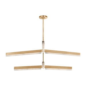 Linea - 36W 6 LED 2-Tier Chandelier-11.5 Inch Tall and 56 Inch Wide - 1365809