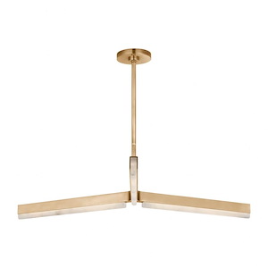 Linea - 26W 3 LED Chandelier-2.2 Inch Tall and 42 Inch Wide - 1366093