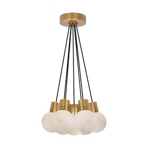 Mina - 54W 7 LED Small Chandelier-7.6 Inches Tall and 14 Inches Wide - 1336794